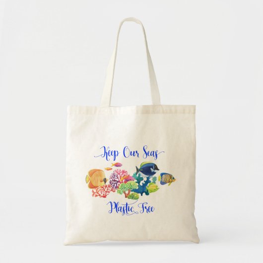 Milieuvriendelijke Keep Zeeen Plastic Free Herbrui Tote Bag (Voorkant)
