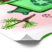 Milieuvriendelijke kerstkikker poster (Hoek)