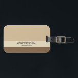 Milieuvriendelijke kleuren voor reisliefhebbers bagagelabel<br><div class="desc">De minimale aardtoon is natuurlijk bruin voor milieuvriendelijke personen. Een mooie reis!</div>