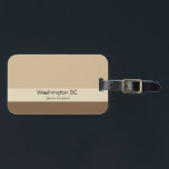 Milieuvriendelijke kleuren voor reisliefhebbers bagagelabel<br><div class="desc">De minimale aardtoon is natuurlijk bruin voor milieuvriendelijke personen. Een mooie reis!</div>