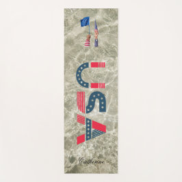 Milieuvriendelijke Moderne Douanenaam met de Vlag Yogamat