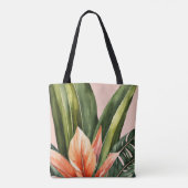 "Milieuvriendelijke natuurlijke bladprint Canvas t Tote Bag (Achterkant)