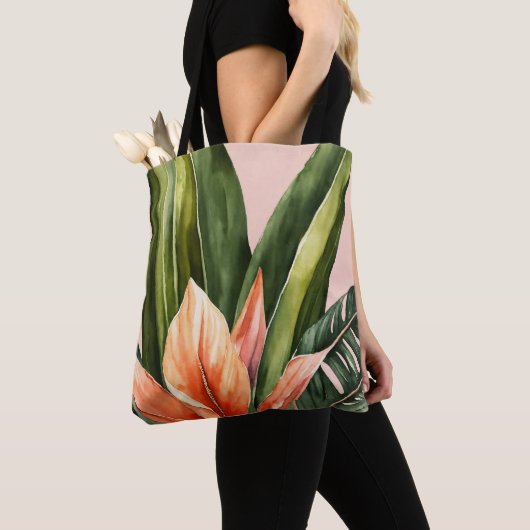 "Milieuvriendelijke natuurlijke bladprint Canvas t Tote Bag (Dichtbij)