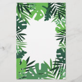 Milieuvriendelijke palmbladeren, monogram tropisch briefpapier (Achterkant)