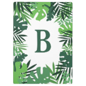 Milieuvriendelijke palmbladeren, monogram tropisch klembord (Achterkant)