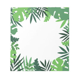 Milieuvriendelijke palmbladeren, naaldbladeren en notitieblok