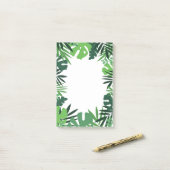 Milieuvriendelijke palmbladeren, tropisch ontwerp post-it® notes (Op bureau)