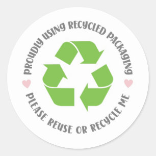 milieuvriendelijke recycling van gerecycleerde ver ronde sticker