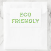 Milieuvriendelijke sticker. Ecologisch product. Gr Rechthoekige Sticker (Tas)