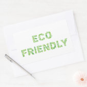 Milieuvriendelijke sticker. Ecologisch product. Gr Rechthoekige Sticker (Envelop)