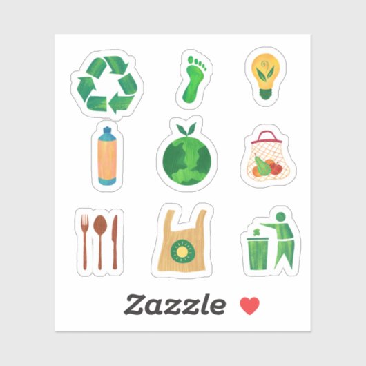 Milieuvriendelijke Stickers (Vel)