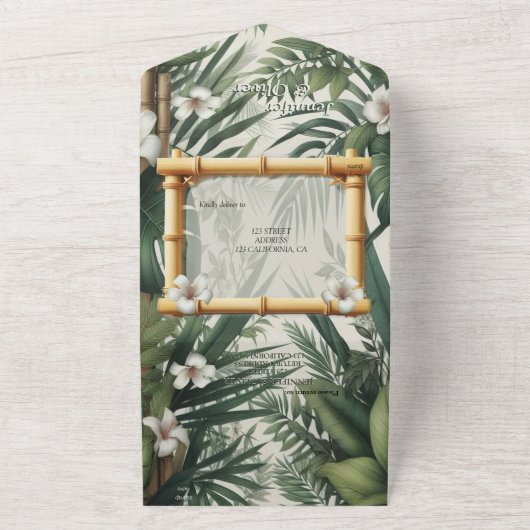 Milieuvriendelijke tuinen en gebouwen in Harmony All In One Uitnodiging (Buitenkant)