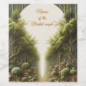 Milieuvriendelijke tuinen en gebouwen in Harmony Wijn Etiket (Enkel label)