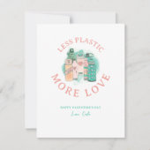 Milieuvriendelijke Valentijnsdag-waterflessen Feestdagenkaart (Voorkant)