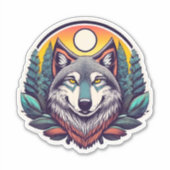 Milieuvriendelijke Wolf Stickers voor Earth Advoca (Voorkant)