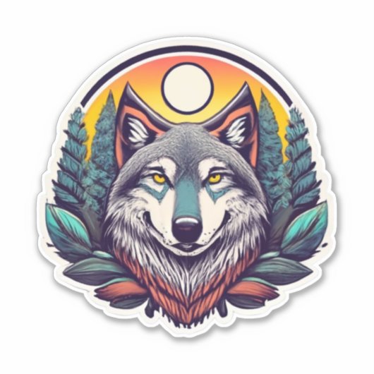 Milieuvriendelijke Wolf Stickers voor Earth Advoca (Voorkant)