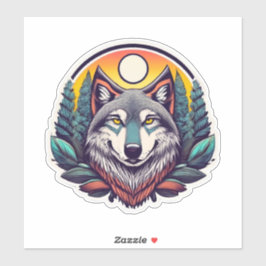 Milieuvriendelijke Wolf Stickers voor Earth Advoca