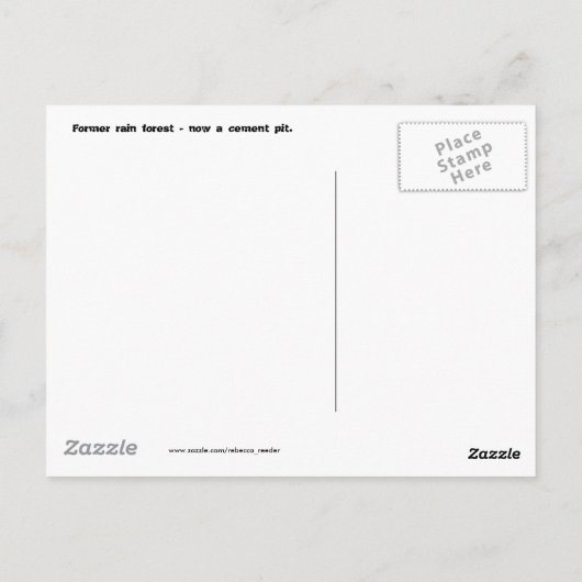 Milieuwaarschuwing klimaatverandering briefkaart (Achterkant)