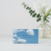 Milieuwetenschap, blauwe lucht en kust visitekaartje (Staand voorkant)