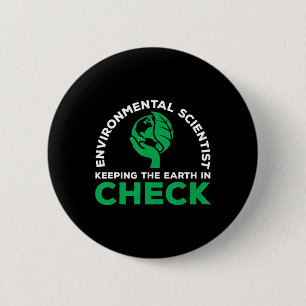 Milieuwetenschapper citeert ecosysteem Climate CH Ronde Button 5,7 Cm