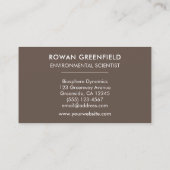 Milieuwetenschapper Engineer Ecologie Eco Green Visitekaartje (Achterkant)