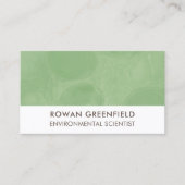 Milieuwetenschapper Engineer Ecologie Eco Green Visitekaartje (Voorkant)