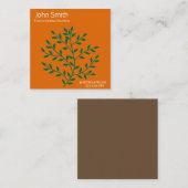 Milieuwetenschapper of ecoloog vierkante visitekaartje (Voorkant / Achterkant)