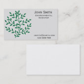 Milieuwetenschapper of ecoloog visitekaartje (Voorkant / Achterkant)