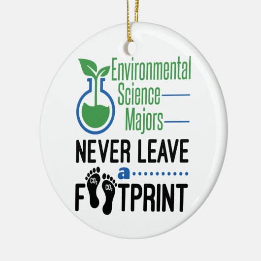 Milieuwetenschapsmeesten laten nooit voetafdruk ac keramisch ornament (Links)