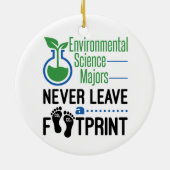 Milieuwetenschapsmeesten laten nooit voetafdruk ac keramisch ornament (Achterkant)