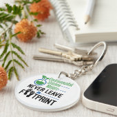 Milieuwetenschapsmeesten laten nooit voetafdruk ac sleutelhanger (Voorkant Rechts)