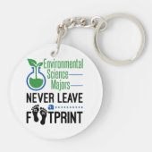 Milieuwetenschapsmeesten laten nooit voetafdruk ac sleutelhanger (Achterkant)