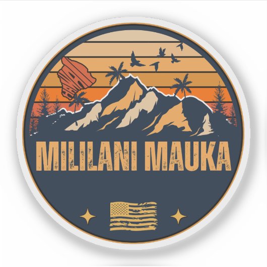 Mililani Mauka, Hawaï Sticker (Voorkant)