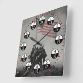 Militair 24-uurs tijd vierkante klok (Hoek)