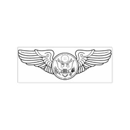 Militair aangeworven vliegtuigbemanning vleugels s rubberstempel