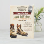 Militair afscheid Vertrek Bootcamp Uitnodiging (Staand voorkant)