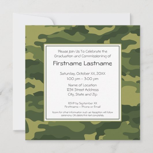 Militair Afstuderen of opdrachtgever Kaart (Voorkant)