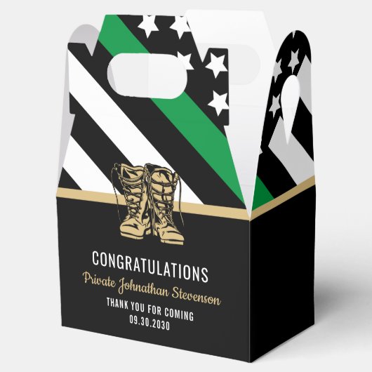 Militair Afstuderen Thin Green Line Flag Army Bedankdoosjes (Geopend)