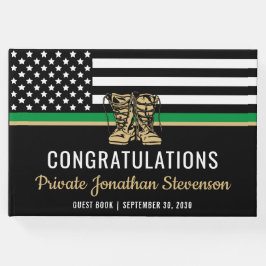 Militair Afstuderen Thin Green Line Flag Army Gastenboek