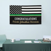 Militair Afstuderen van het Thin Green Line Flag A Spandoek (Beurs)