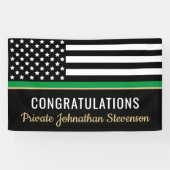 Militair Afstuderen van het Thin Green Line Flag A Spandoek (Horizontaal)