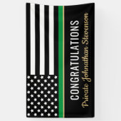 Militair Afstuderen van het Thin Green Line Flag A Spandoek (Verticaal)