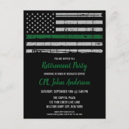 Militair aftredingsleger Thin Green Line Aankondigingskaart
