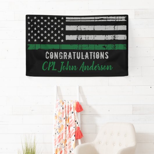 Militair aftredingsleger Thin Green Line Spandoek (Insitu)