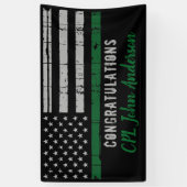 Militair aftredingsleger Thin Green Line Spandoek (Verticaal)