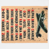 MILITAIR ALFABET FLEECE DEKEN (Voorkant (Horizontaal))