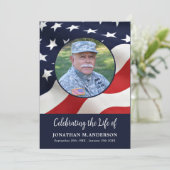 Militair - Amerikaanse vlag - Viering van het leve Programmakaart (Staand voorkant)