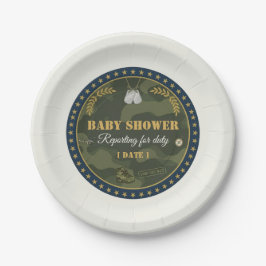 Militair Baby Shower Papieren Bord Meldt zich voor