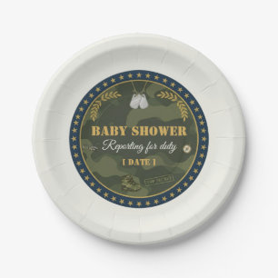 Militair Baby Shower Papieren Bord Meldt zich voor