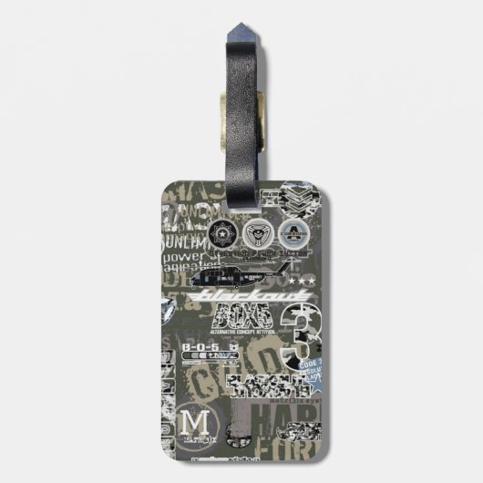 Militair Bagagelabel (Achterkant verticaal)